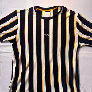 Ricky Singh Striped Black and Yellow Men's Shirt